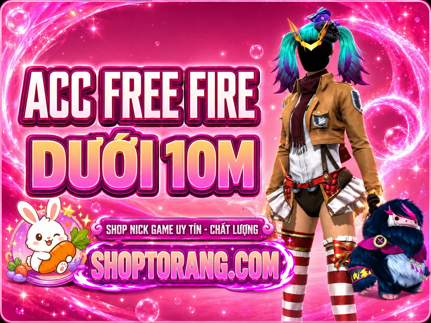 ACC FREE FIRE DƯỚI 10M